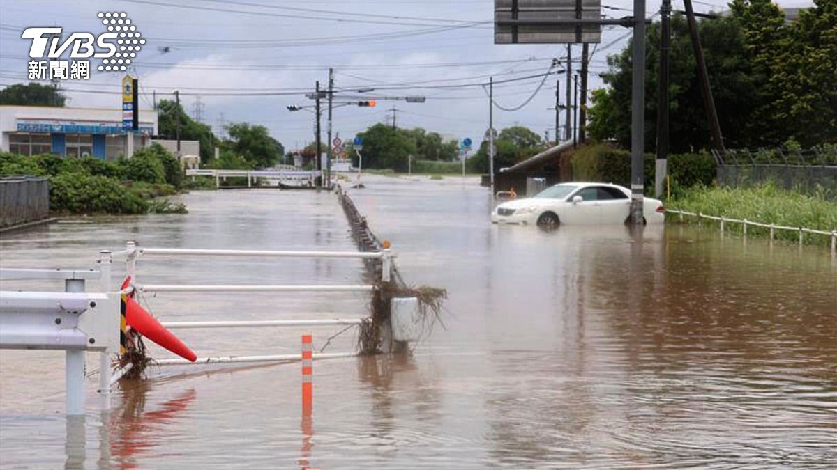 日本九州暴雨成災。（圖／達志影像美聯社）