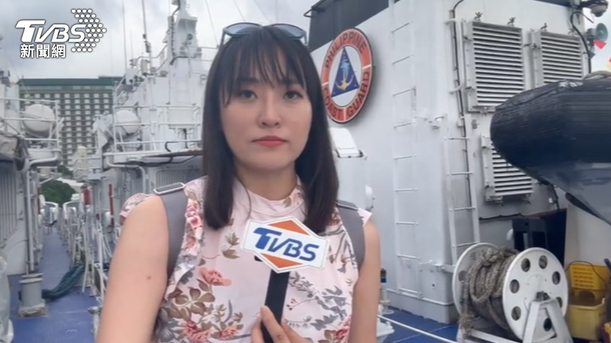 TVBS記者去年底登過跟菲律賓海巡「蘇魯安號」同一型海巡艦「辛甘丹號」,這艘艦艇也曾與中共發生至少兩次擦撞意外。(圖/TVBS)