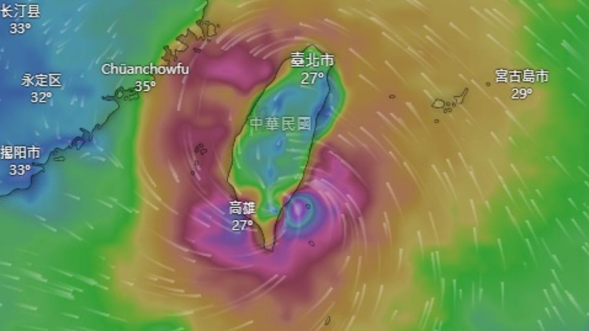 颱風／中颱楊柳撲台將狂風暴雨！一圖看全台風雨時程　北部躲不過