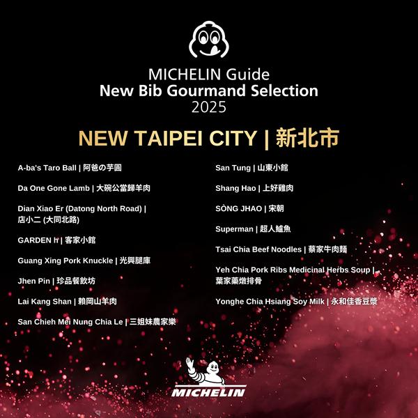 新北市必比登推介。(圖/米其林提供)