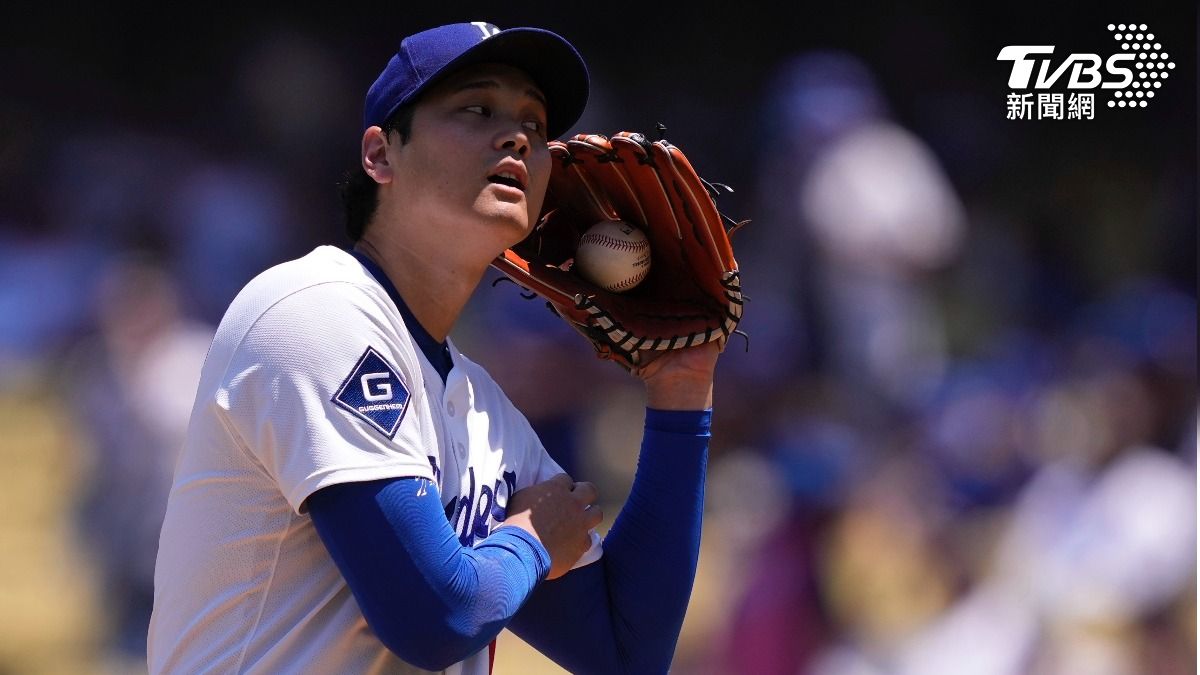 大谷坦言道奇有許多優秀投手,自己在季後賽的角色,將取決於下半季的投球狀態。(圖/達志影像美聯社)