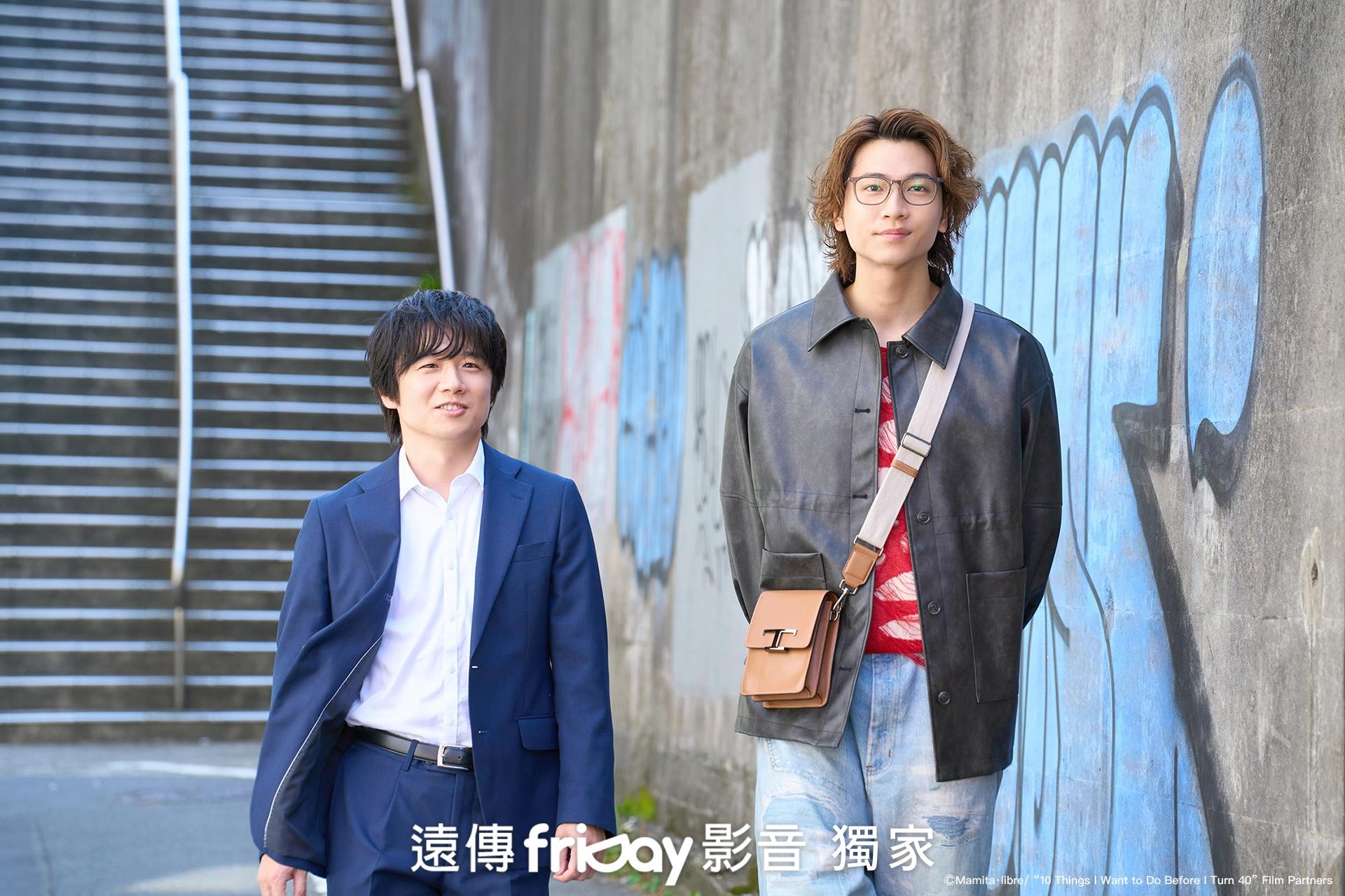 風間俊介(左)努力敷面膜保養,不少觀眾覺得感受不到他跟庄司浩平的年紀差距。(圖/friDay影音提供)