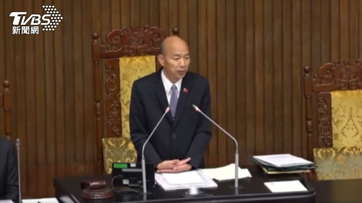 開罵! 卓揆專報台下鬧空城 韓國瑜:非常不禮貌。(圖/TVBS)