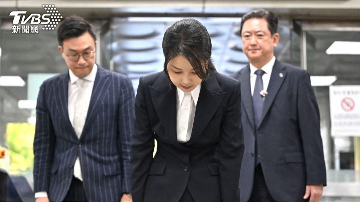 金建希12日抵達法院參加聽證會。（圖／達志影像路透社）