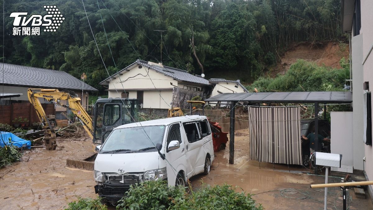 九州豪雨造成多地淹水土石流 (圖/達志影像美聯社)