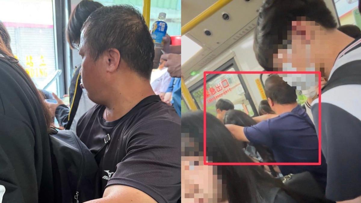 台中公車有癡漢!噁男「狼爪熊抱」 女學生受困懷中怕爆
