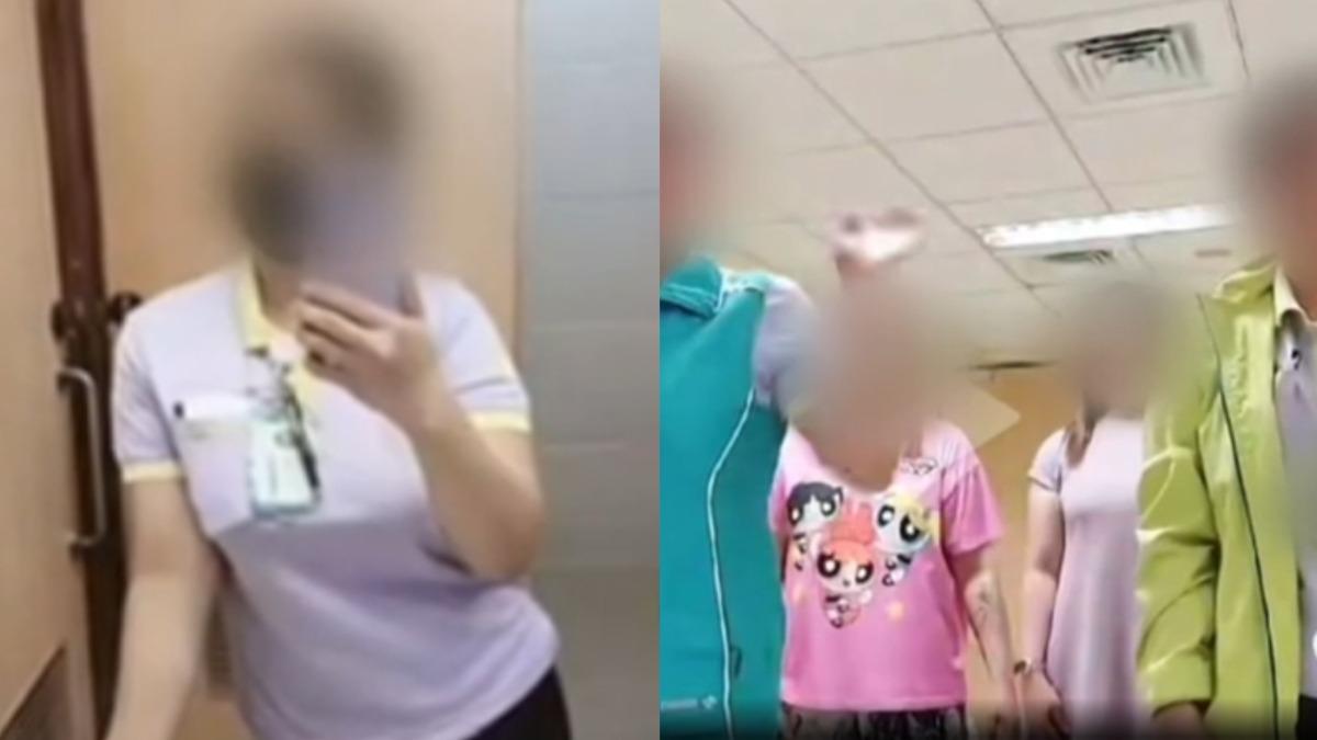 外籍照服員在抖音上傳自拍照,以及與同事跳舞影片。(圖/翻攝當事照服員抖音)