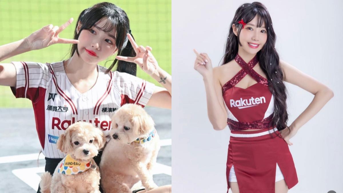 啦啦隊女孩筠熹被點名在林泓育發表感言時嬉戲。（圖／翻攝自筠熹IG）
