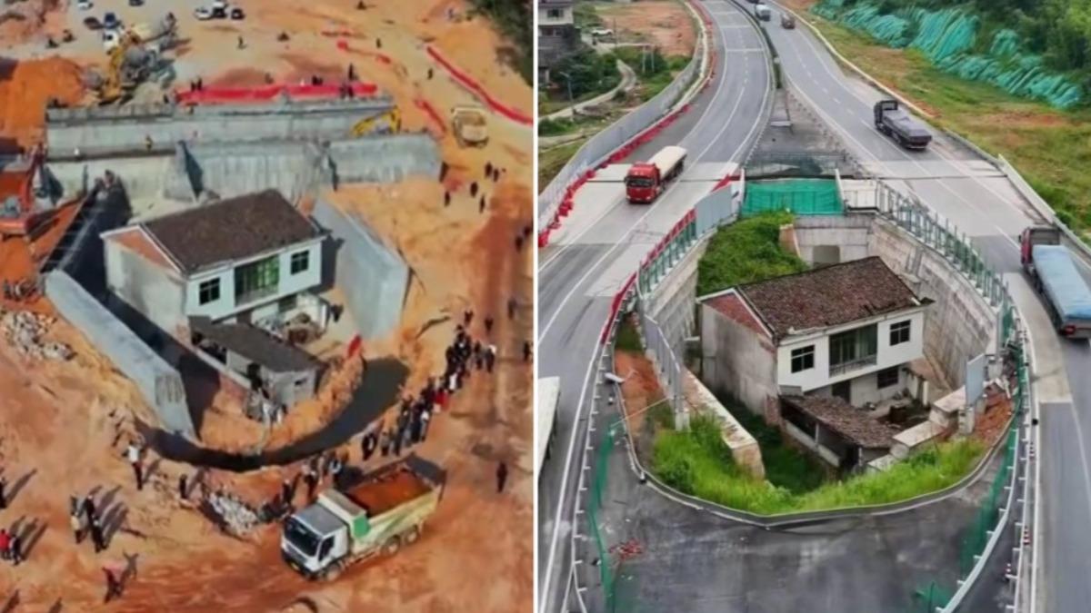 中國最強釘子戶-金溪之眼-G206公路-江西釘子戶-高速公路