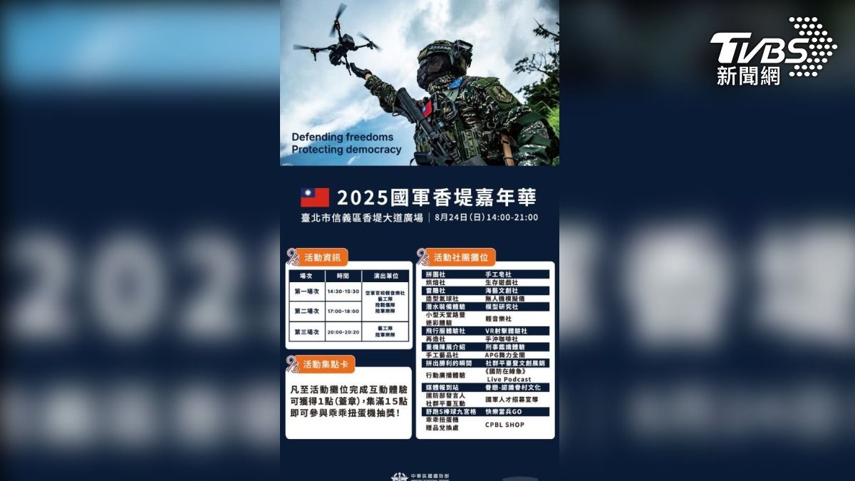 今年適逢二次世界大戰終戰暨抗戰勝利80週年,國防部多元慶祝九三軍人節的系列活動也邁入第10年。(圖/國防部提供)
