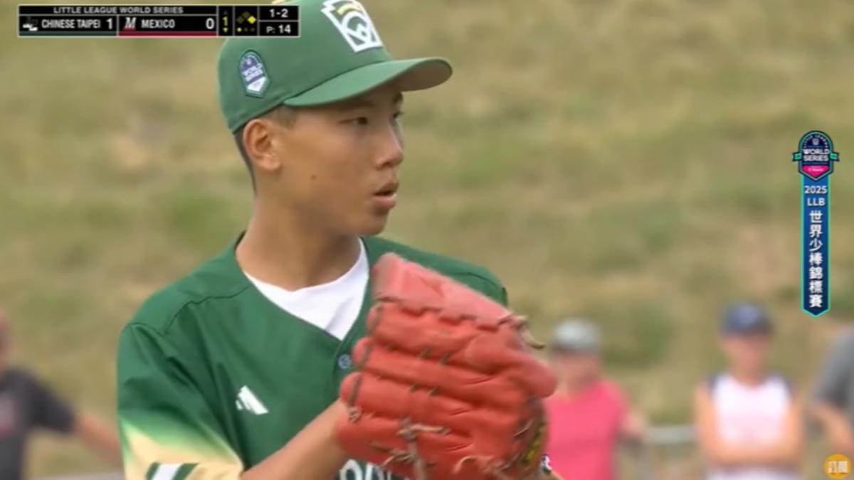 東園國小少棒隊球員林晉擇,在這次世界少棒錦標賽有相當亮眼的表現。(圖/緯來體育台)