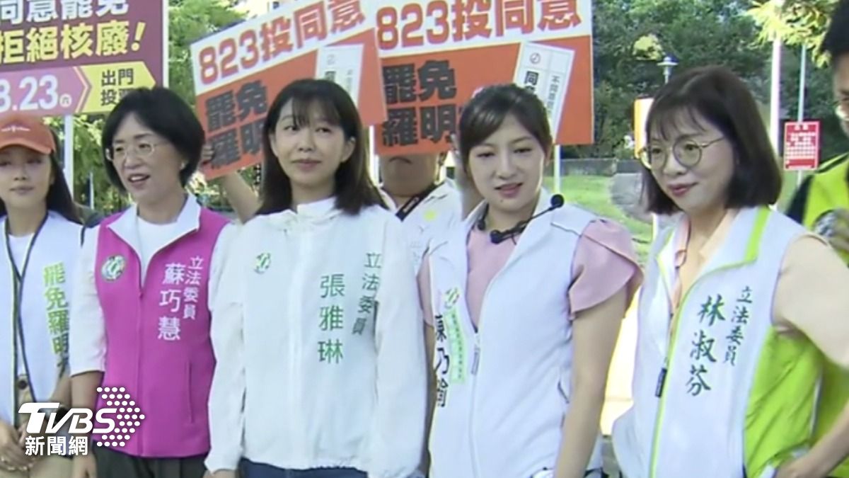 民進黨立委蘇巧慧、林淑芬,16日陪同新店罷團掃街。(圖/TVBS)
