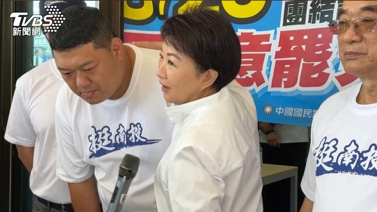 游顥病倒住院,盧秀燕「摸肚」力挺挺過罷免。(圖/TVBS)