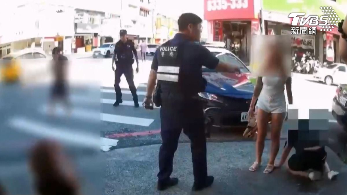 遇到前任女友和現任男友與朋友一行人，竟然疑似吃醋，和對方現任男友發生口角。（圖／TVBS）