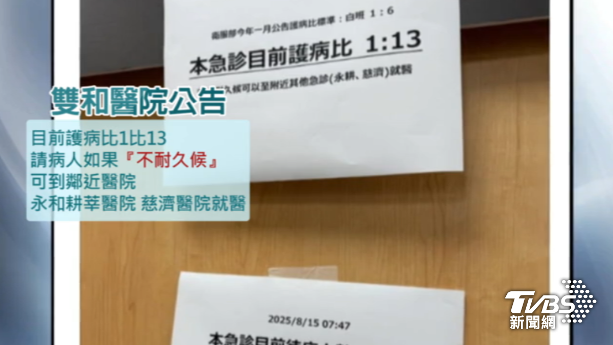 雙和醫院卻被爆出白班護病比高達1比13。(圖/超級白急診醫師臉書)