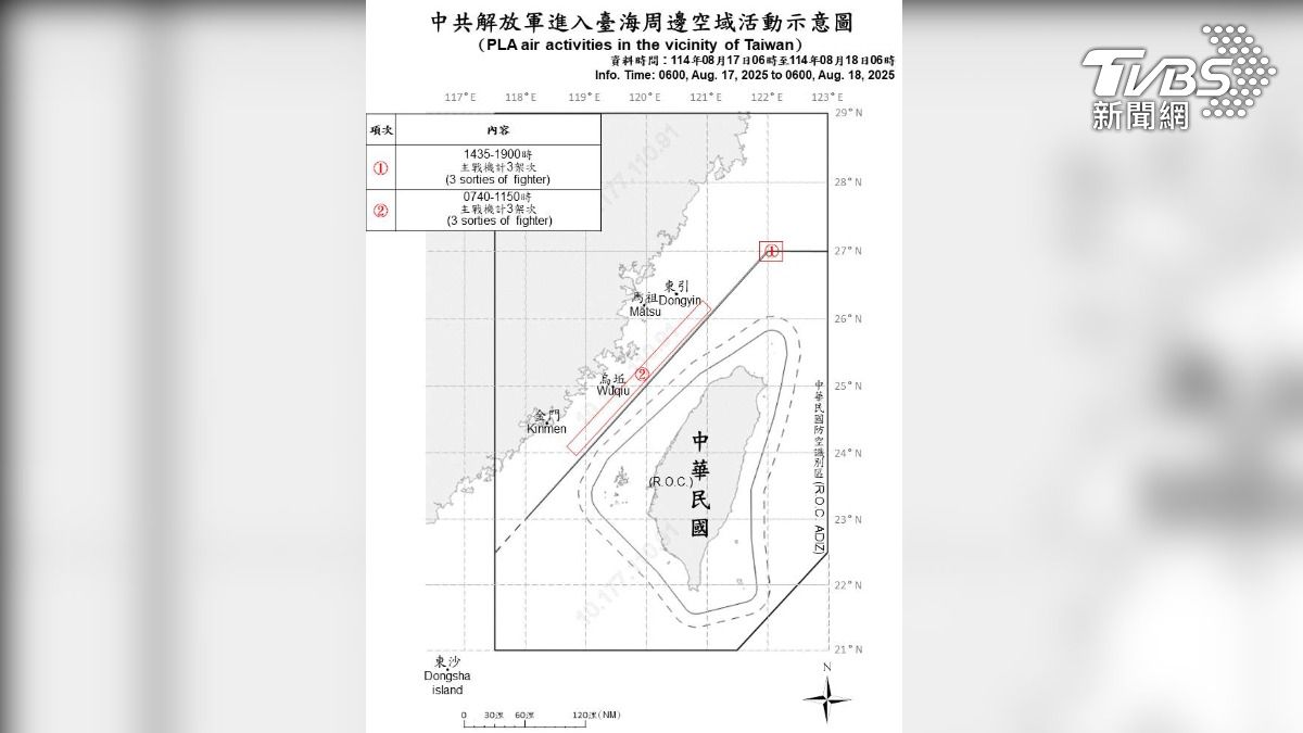 中共持續擾台。(示意圖,非當是新聞畫面/翻攝自微博)