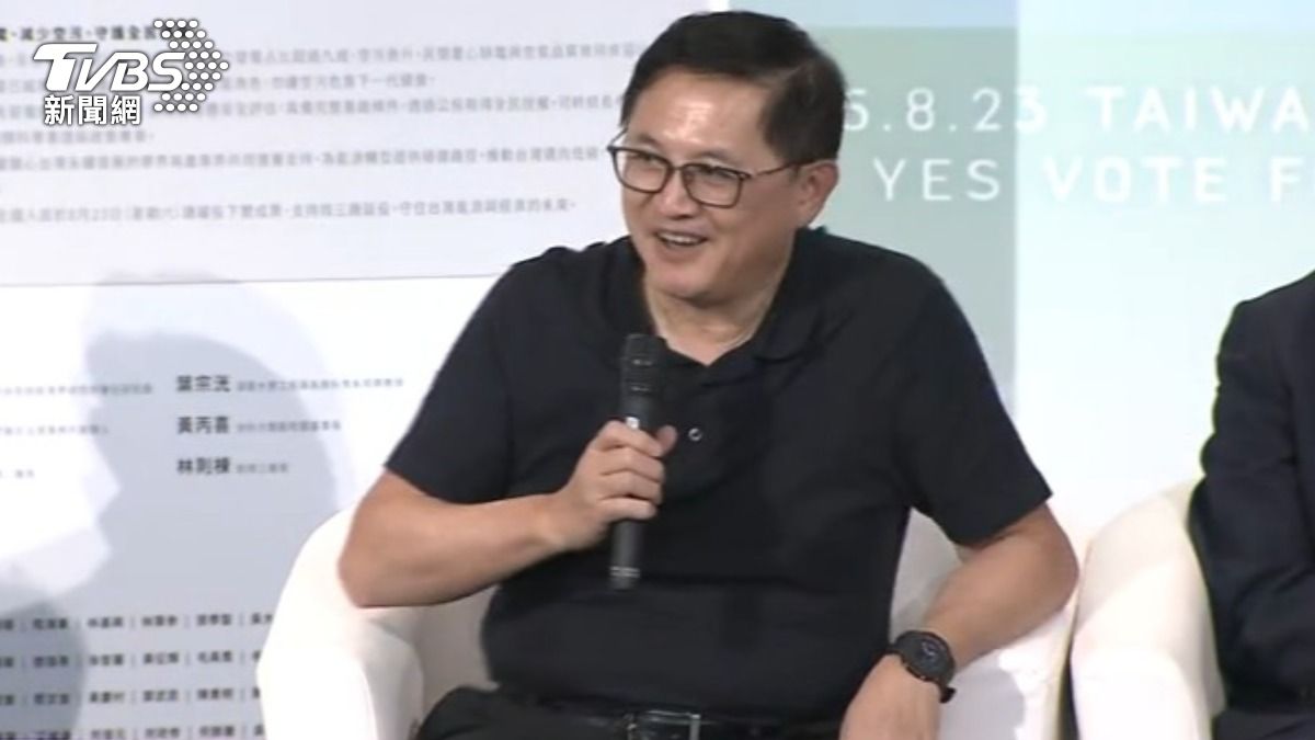 和碩董事長童子賢,認為地方派系為綠電開槍,才是二流。(圖/TVBS)