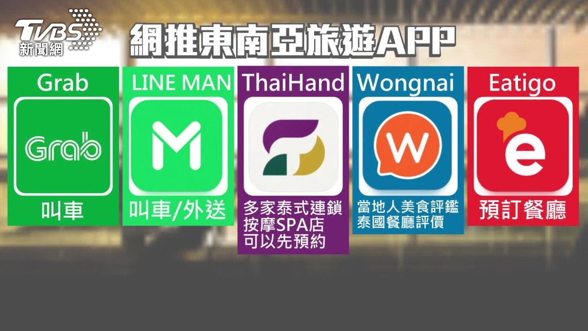網友也推薦到東南亞旅遊的時候,有多款App可以下載。(圖/TVBS)