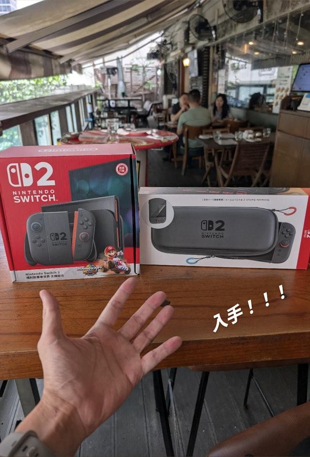 今年6月,盛品儒還興奮分享自己剛入手了Switch 2。(圖/翻攝自IG@jamesshing)