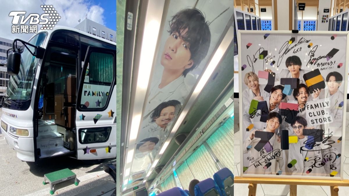 福岡店備有全預約制的接駁車，更設計獨特內裝，去年擔任大使的WEST.還留下親簽海報。（圖／林坤緯攝）