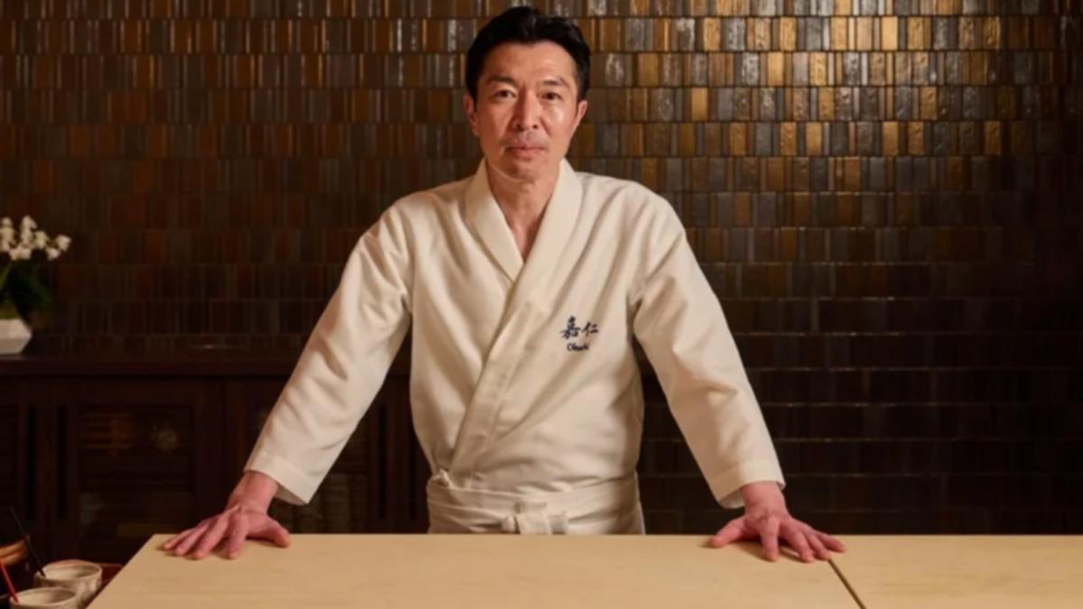 日本京都米其林一星「鮨和魂」前料理長奧地太一，親自率領台日團隊，打造「鮨嘉仁」。（圖／鮨嘉仁）