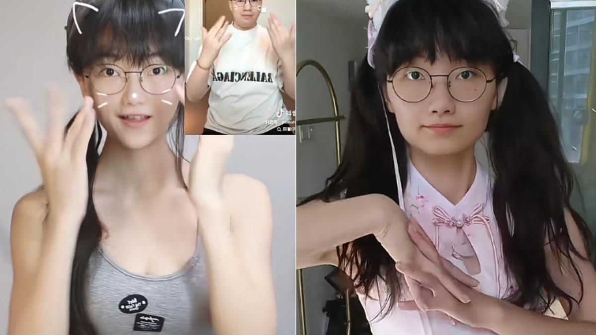 莎赫兒頂著 Faker 的臉大秀舞技。(圖/翻攝抖音莎赫儿)