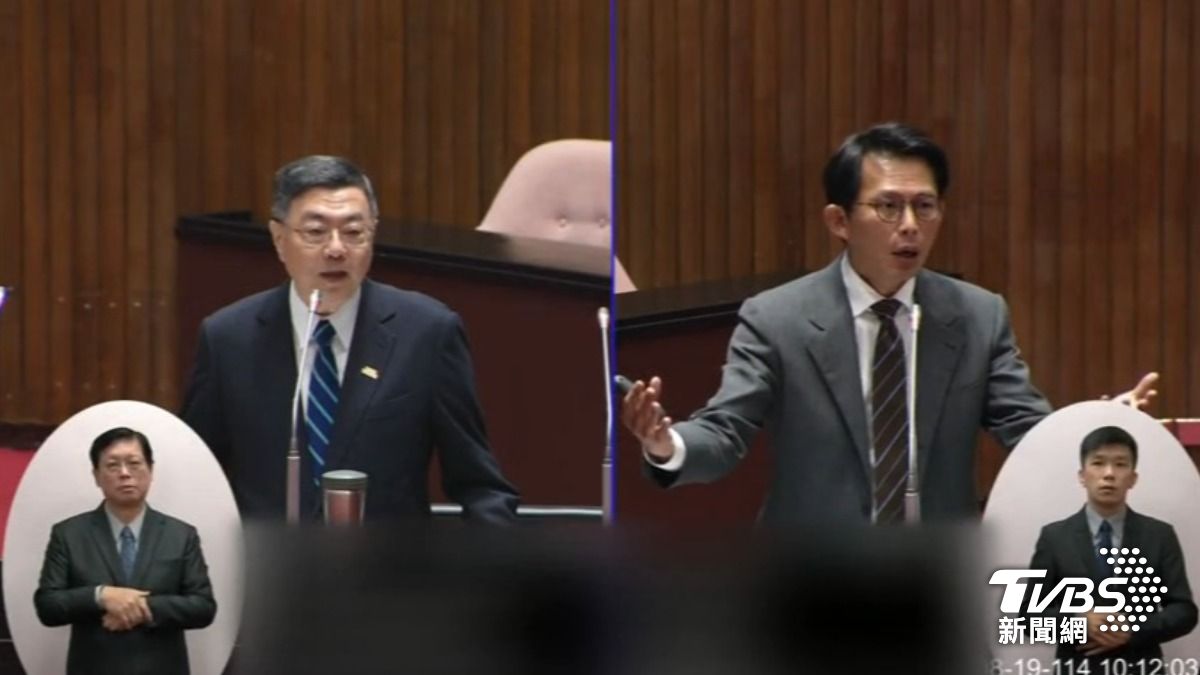 黃國昌質詢卓榮泰（圖／TVBS資料畫面）