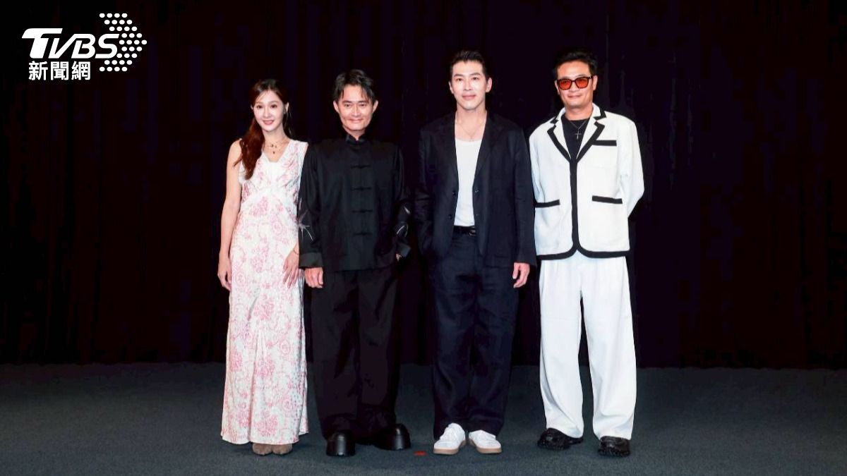 邱子芯(左起)、江國賓、黃少祺、林佑星出席首映會。(圖/趙世平攝)