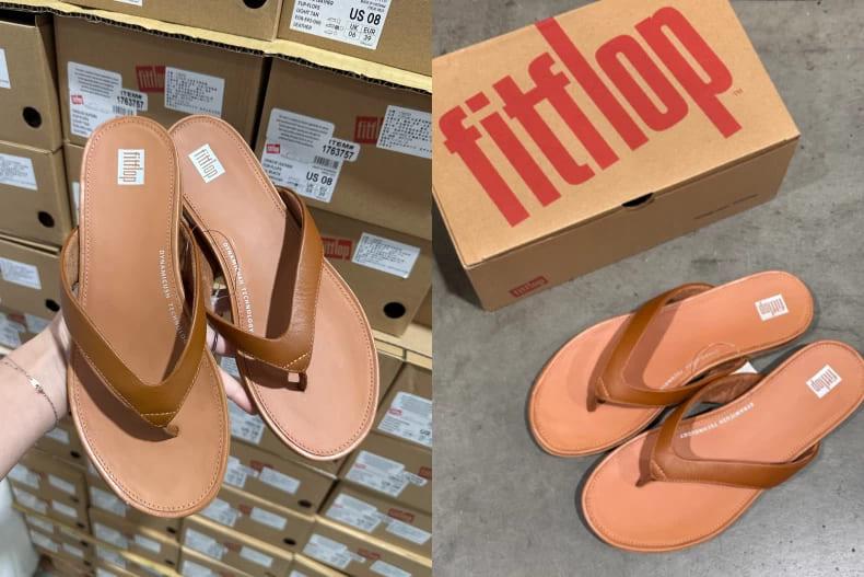 FITFLOP 皮革夾腳拖鞋,NT.1,899。(圖/女人我最大)