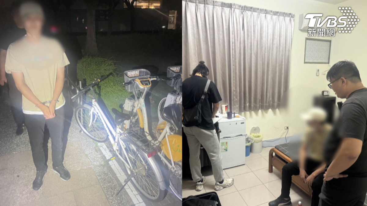 當警方找到嫌犯時，他一開始還想裝傻，但面對相關證物，最後只能乖乖就範。（圖／TVBS）