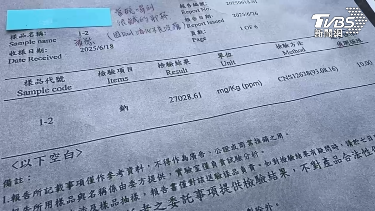 此次事件中管灌奶的鈉含量超標30多倍，家屬希望能了解真相。（圖／TVBS）