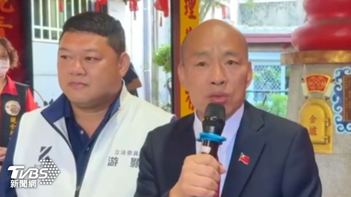立法院長韓國瑜,前往南投陪同國民黨立委游顥拜票。(圖/TVBS)