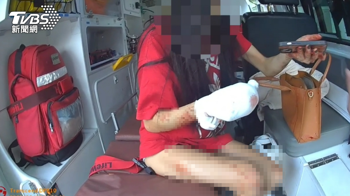 林女與男友吵架，遭男友砍傷。（圖／TVBS）
