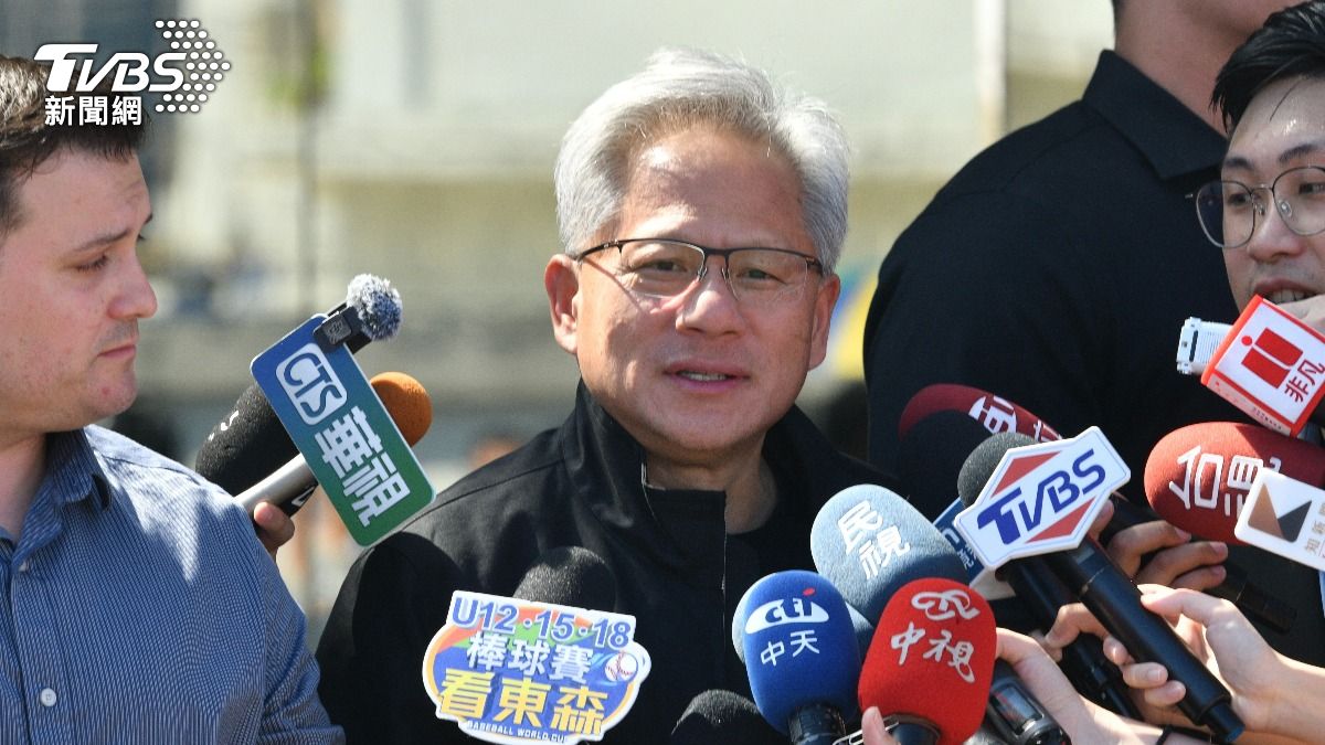 黃仁勳旋風抵台。(圖/胡瑞麒攝)