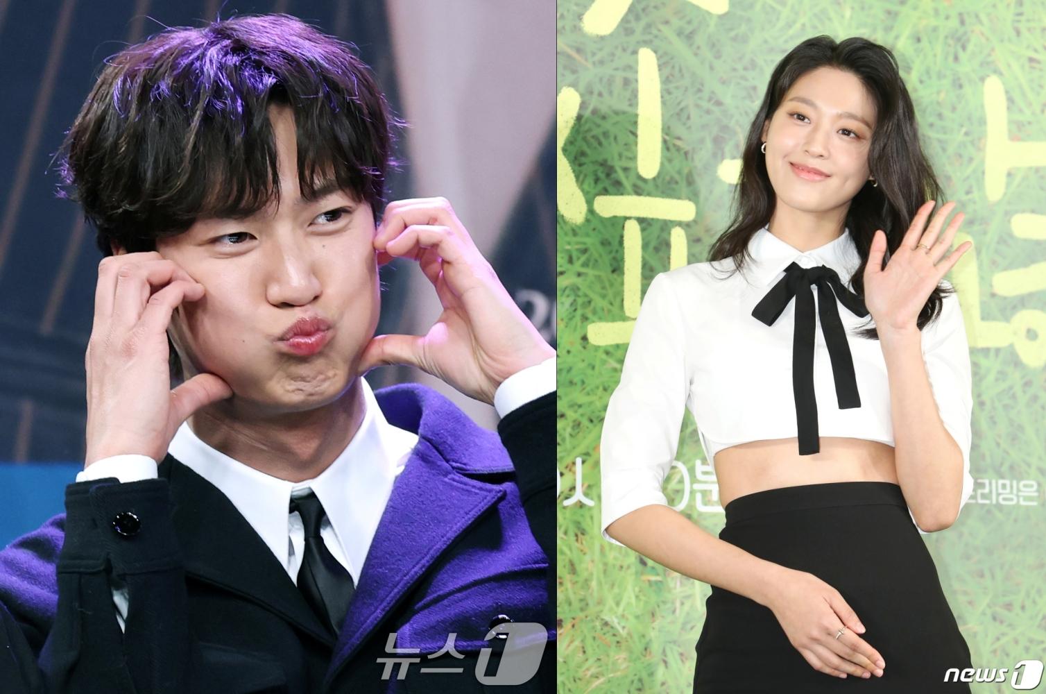 羅人友(左)、雪炫等人都否認簽約傳聞。(圖/news1提供)