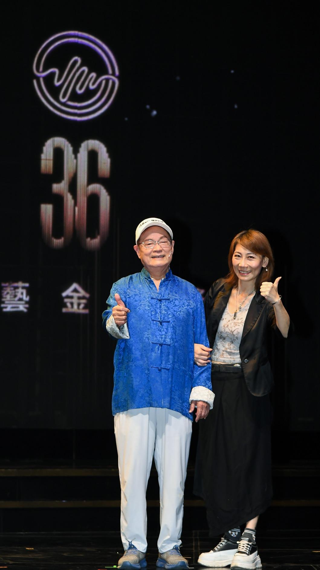 劉福助(左)和郎祖筠。(圖/三立提供)