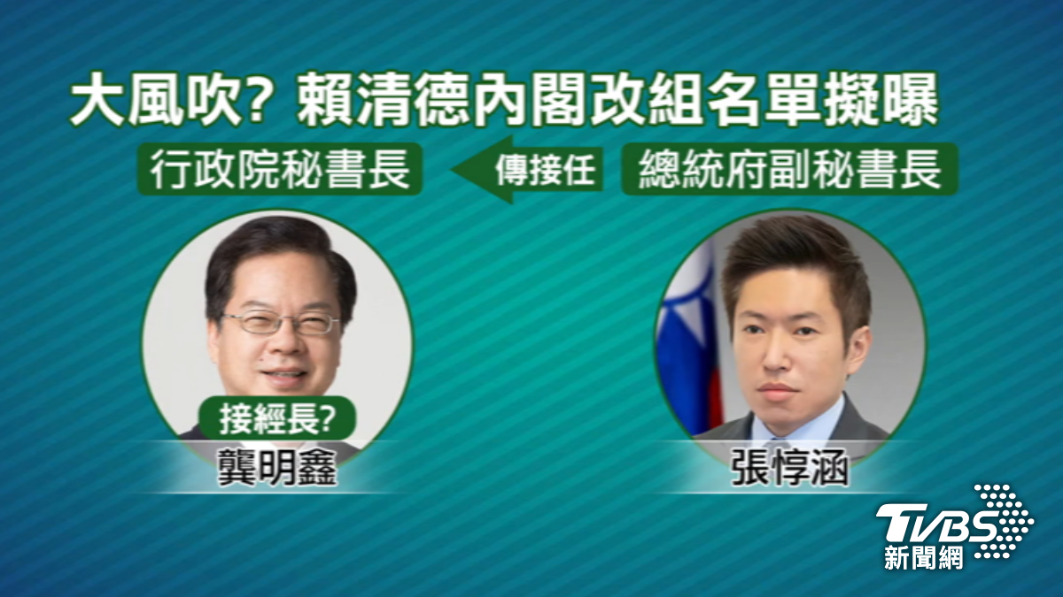 傳總統府副秘書長張惇涵接任行政院秘書長。（圖／TVBS）