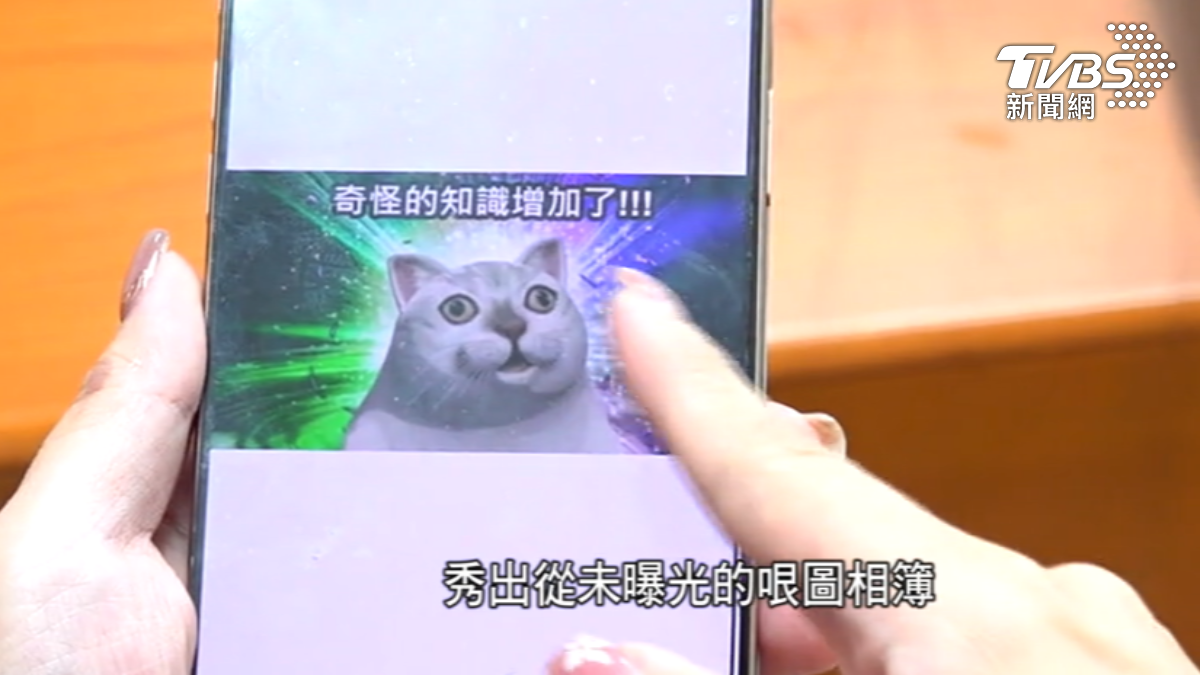 國民黨立委徐巧芯7/28重返Threads，向TVBS秀出從未曝光的哏圖相簿。（圖／TVBS）
