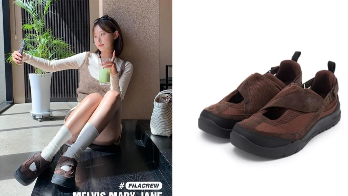 FILA也有麂皮瑪莉珍鞋。（圖／翻攝自IG@fila_korea、FILA）