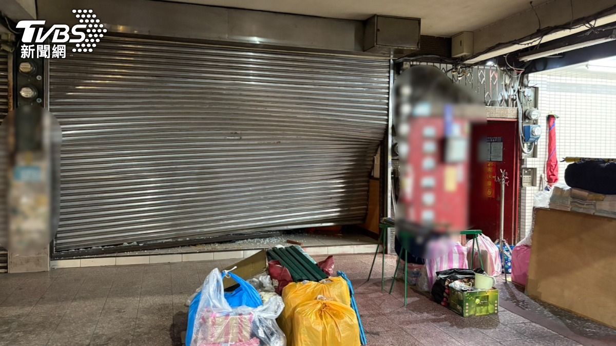 當歸鴨店20天前才被潑漆,兩間店又被惡煞開車衝撞。 (圖/TVBS)