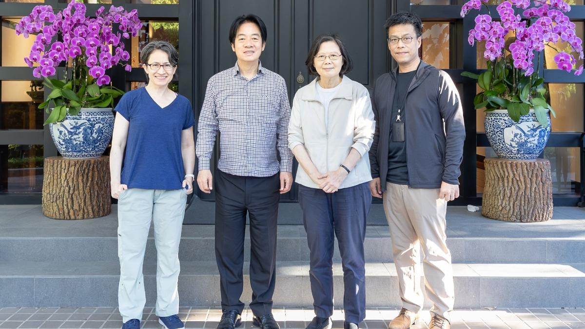 公投案及大罷免結束後，三人於總統官邸會晤。（圖／翻攝自賴清德臉書）