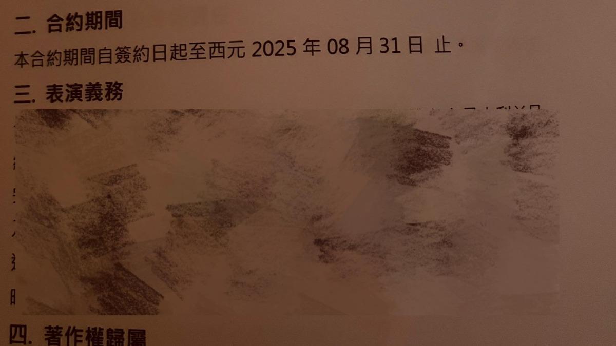 陳緗妮曬出合約將到期。(圖/翻攝自陳緗妮臉書)