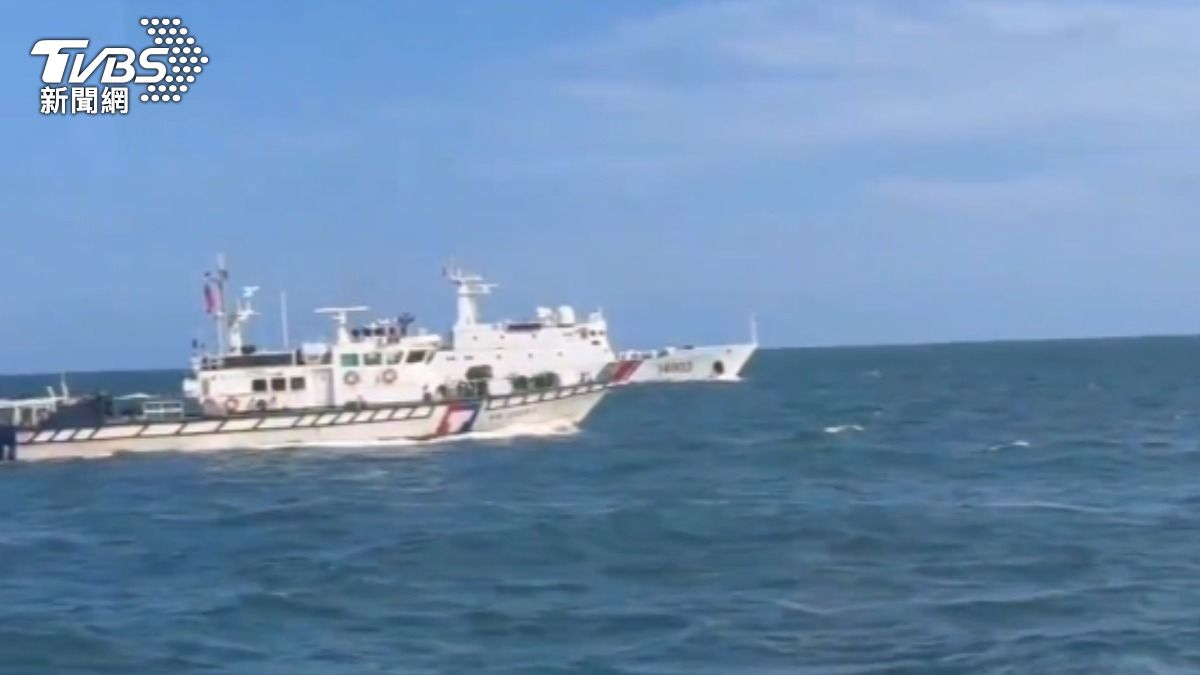 大陸海警船四度入侵金門海域。(圖/TVBS)