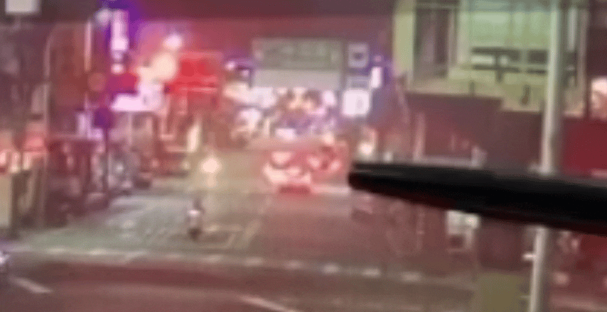 拒檢逃逸監視器畫面。（圖／TVBS）