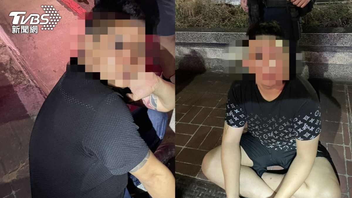 警方在20分鐘內在平鎮區將2人逮捕。(圖/TVBS)