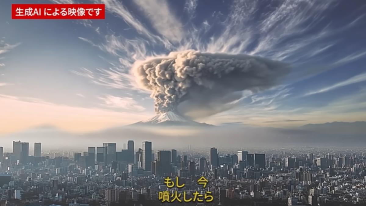 日本AI模擬富士山火山噴發(圖/東京都總務局綜合防災)