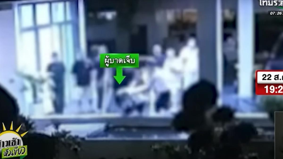 馬圖被圍毆。(圖/翻攝YT@thairathnews)