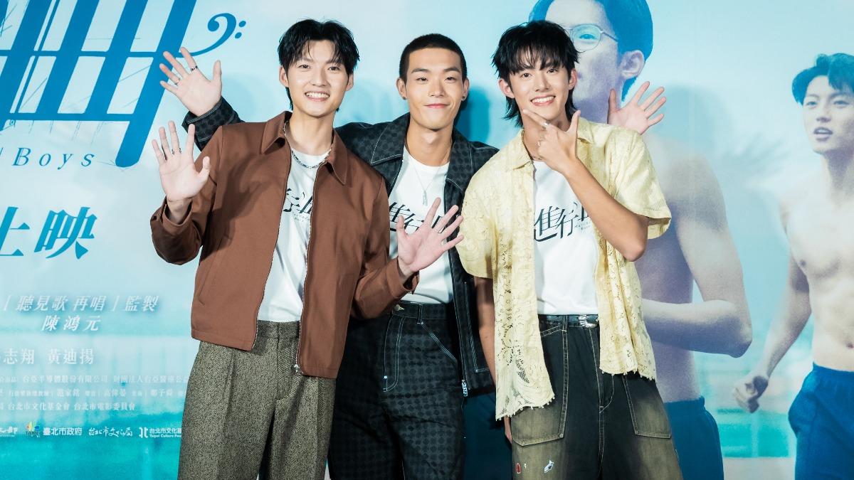 劉育仁、牧森、余杰恩三帥齊聚首映會。(圖/未來進行曲提供)