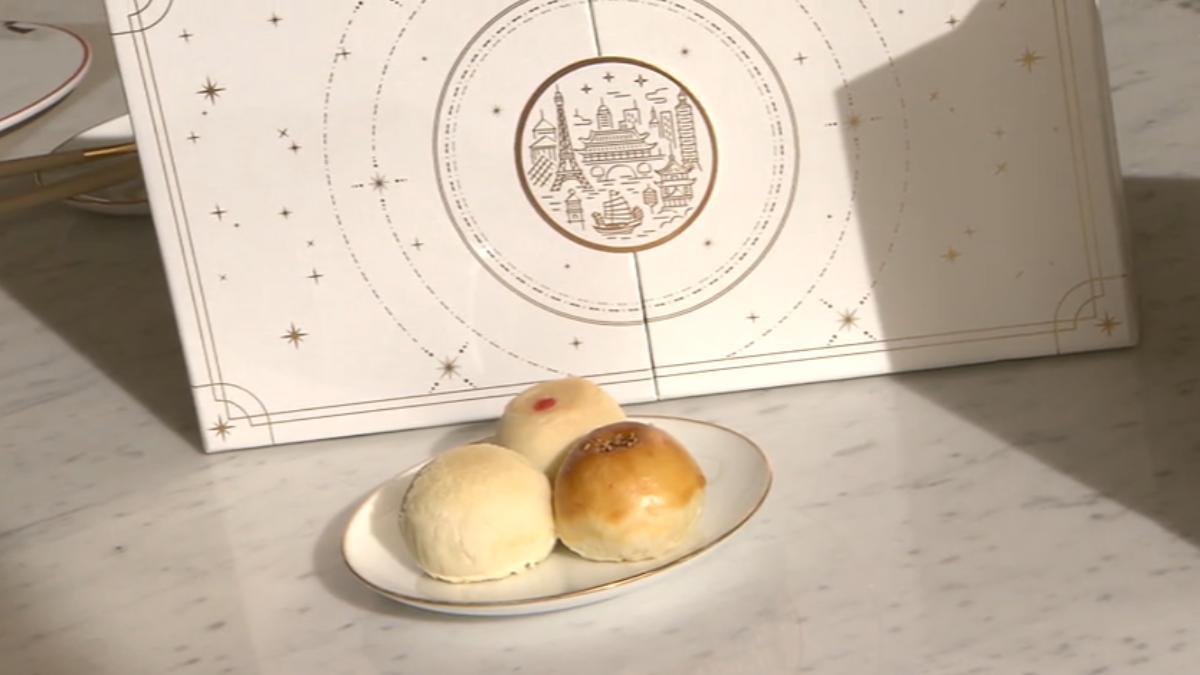 中秋節奢華月餅禮盒暢銷。(圖/TVBS)