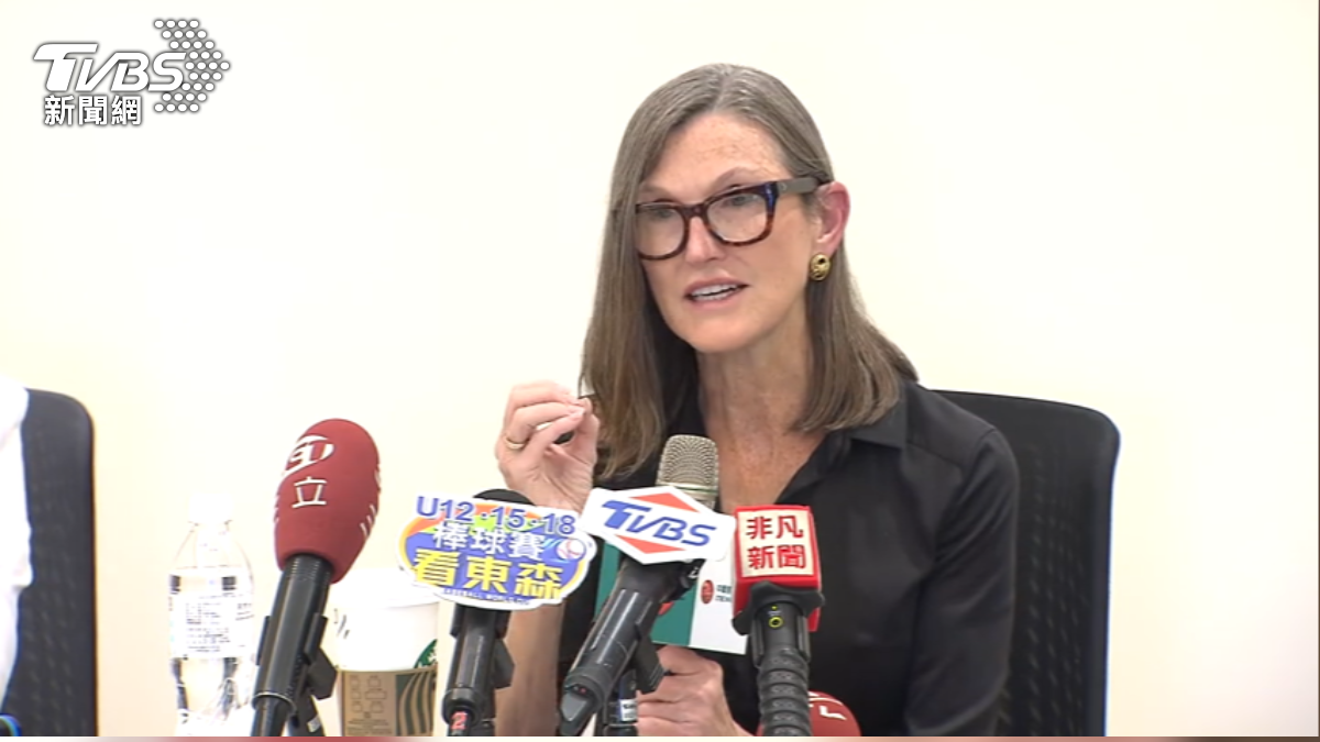 女股神來台灣,認為台灣是AI心臟。(圖/TVBS)